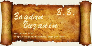 Bogdan Bužanin vizit kartica